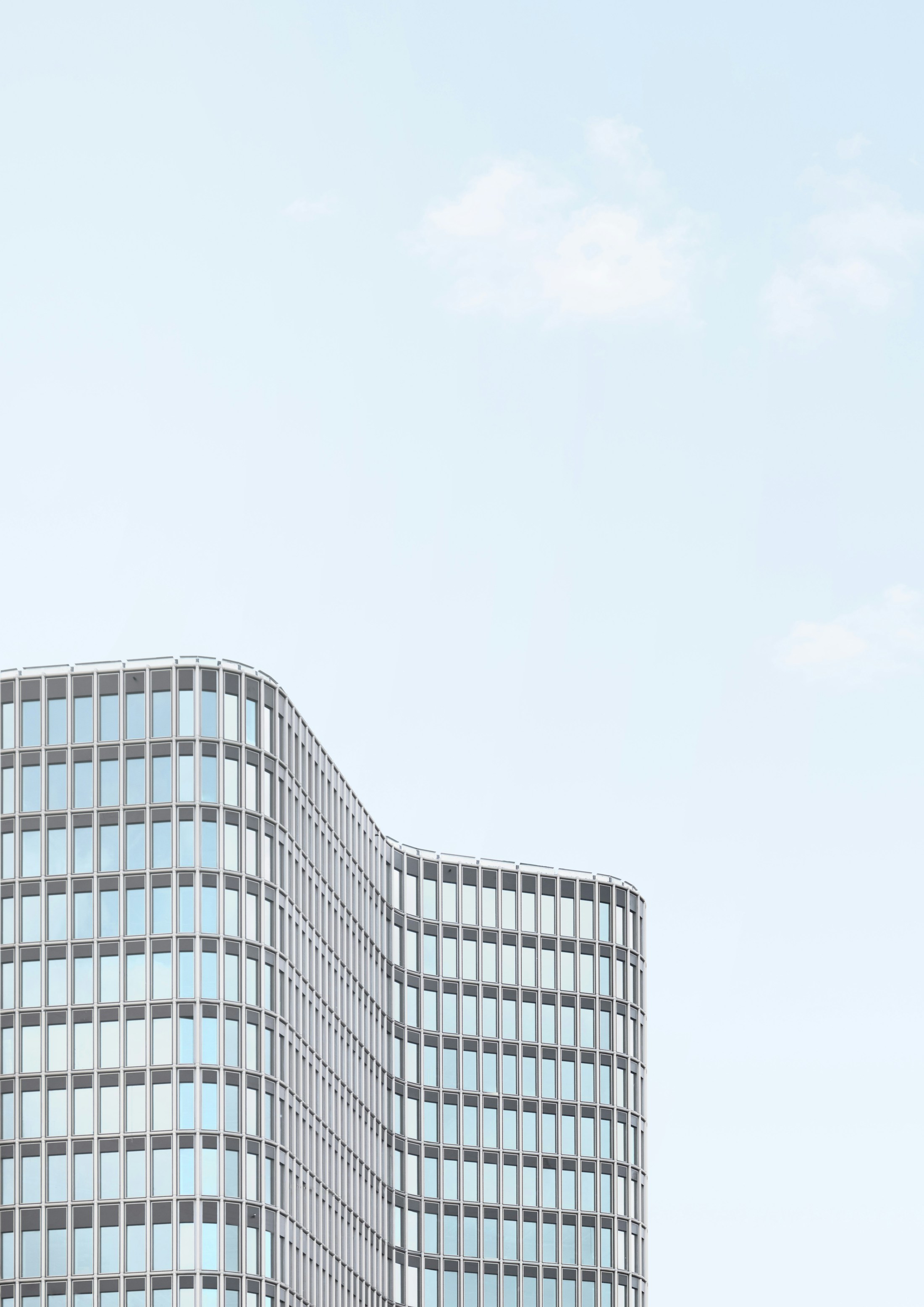 The clean lines of a contemporary commercial building